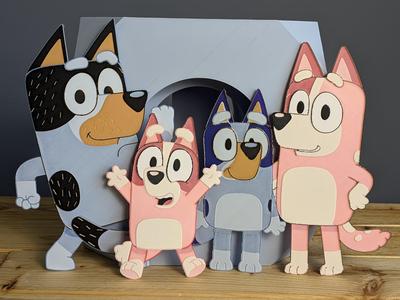 Bluey Heeler Family Chromaphane