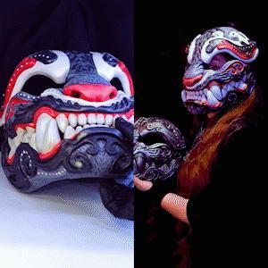 SAMURAI TIGER MASK STL AND 3MF