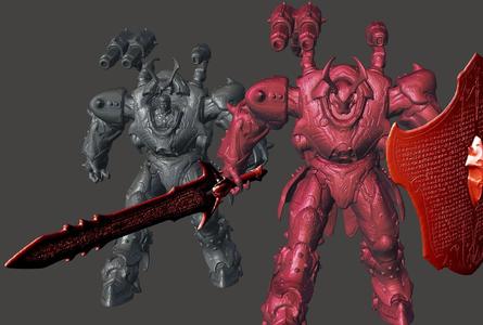 DAVOTH DARK LORD MECH -DOOM ETERNAL MODULAR ARTICULATED STL