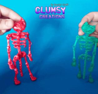 CLUMSY print-in-place Skeleton Cat Flexi Halloween