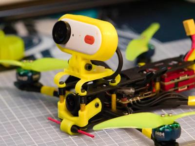 Custom TPU Mounts for Rekon 4 LR Frame with Caddx Peanut Camera   