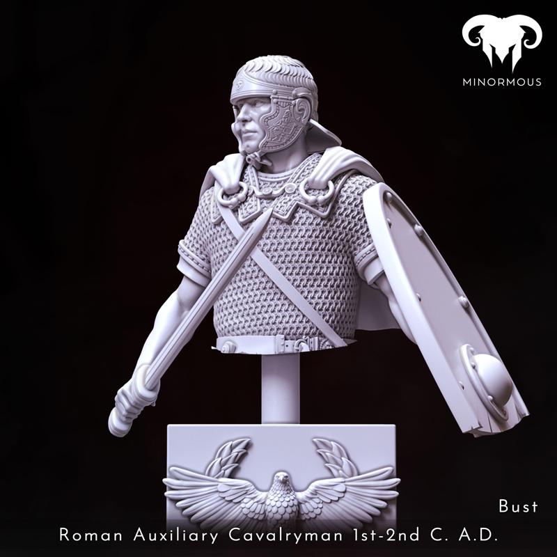 Bust - Roman Auxiliary Cavalryman 1st-2nd C. A.D. Hooves of Honor!