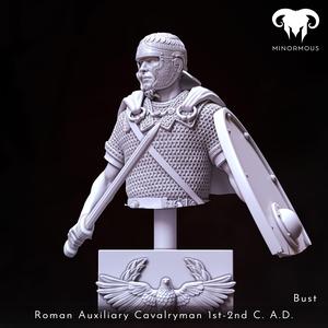 Bust - Roman Auxiliary Cavalryman 1st-2nd C. A.D. Hooves of Honor!