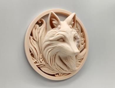 Fox Relief Sculpture Wall Art - No Supports