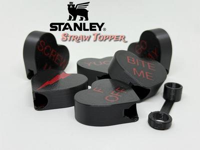 Anti-Valentine's Candy Heart Stanley Straw Topper