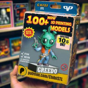 Greedo Chibi STL for 3D Printing ChibiSTL 3DXM