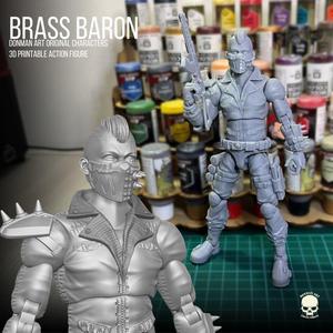 Brass Baron Donman art Original 3D printable full action figure