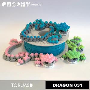 Articulated Dragon 031 - Print in place - No supports - 3mf - STL   