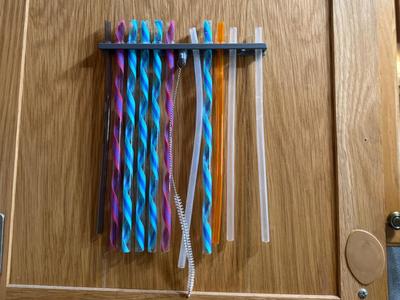 Reusable straw holder