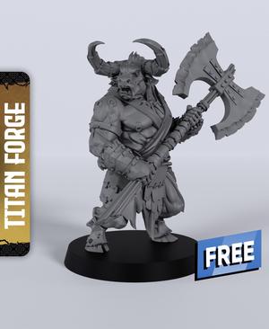 Darkwood Minotaur 2H  – With Free Dragon – 5e DnD Inspired for RPG and Wargamers