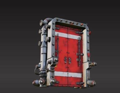 futuristic sci-fi door