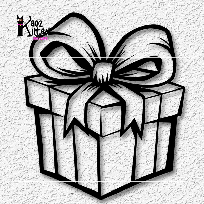 christmas present ornament xmas wall art decor
