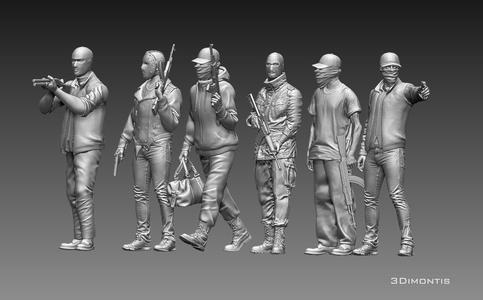 bandits group of people with guns
