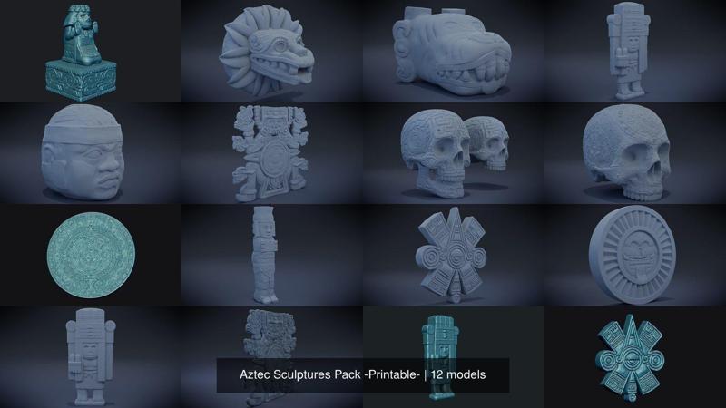 Aztec Sculptures Pack -Printable- 3D Model Collection