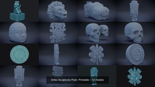 Aztec Sculptures Pack -Printable- 3D Model Collection