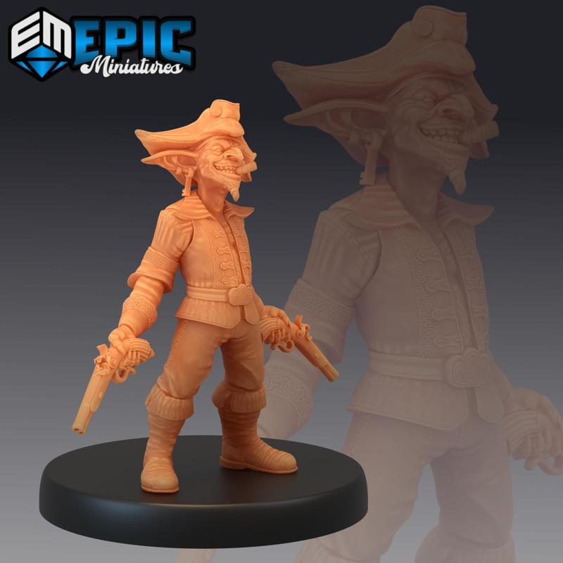 Goblin Pirate Pistols / Green Skin Army Soldier / Corsair Master / Male Captain