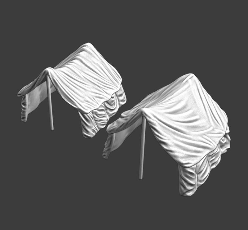 Two Medieval Infantry Tents