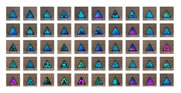 Triangle Led Lamp  – 50 different faces