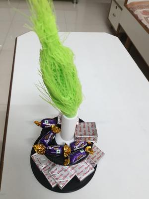 Halloween Broom Table Stand