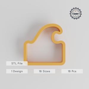 Wave Ocean Shape Cutter Collection, 18 Sizes, 0.75"-5.00", Perfect for Cookies, Fondant & Clay PRODUCT_2734