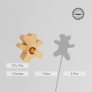 Bear Cake Pop Mold Set, 3D Printed, Cute Baby Toy Design, Adorable Bear Shape PRODUCT_1230