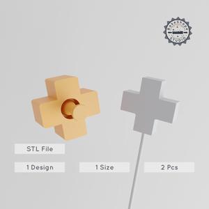 Cross Cake Pop Mold, Geometric & Basic Design, 2-Piece STL for 3D Printing PRODUCT_1226