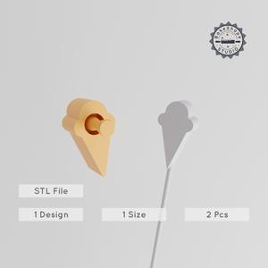 Ice Cream Cone Cake Pop Mold, Dessert Cone 3D Print, 2-Piece Sweet Frozen Treat STL File PRODUCT_1196