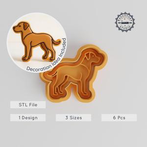 Rhodesian Ridgeback Cookie Cutter & Stamp Set, 6 Pieces, Dog Breed, Pet Animal, Puppy Accessories, Fondant Tool, S/M/L Sizes PRODUCT_295