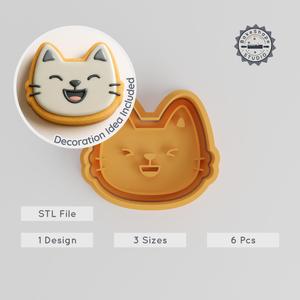 Laughing Shape Cutter & Stamp Set, Perfect for Cookies & Fondant, 6-Piece Joyful Smile Collection, Small, Medium, Large Sizes PRODUCT_837