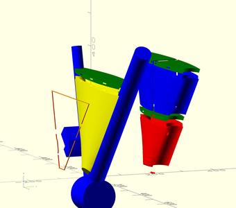Bike trunk / case inside center triangle [ OpenSCAD ]