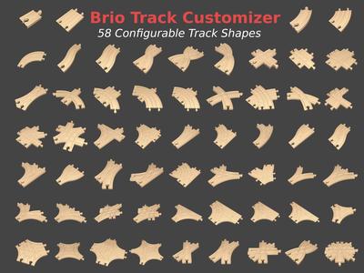 Brio Track Customizer w/STLs - 58 Track Shapes