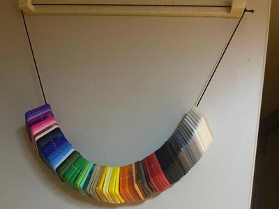 Holder for filament swatch