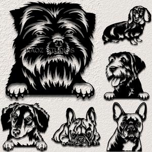 6 dog pack wall art dog breeds wall decor dogs decoration