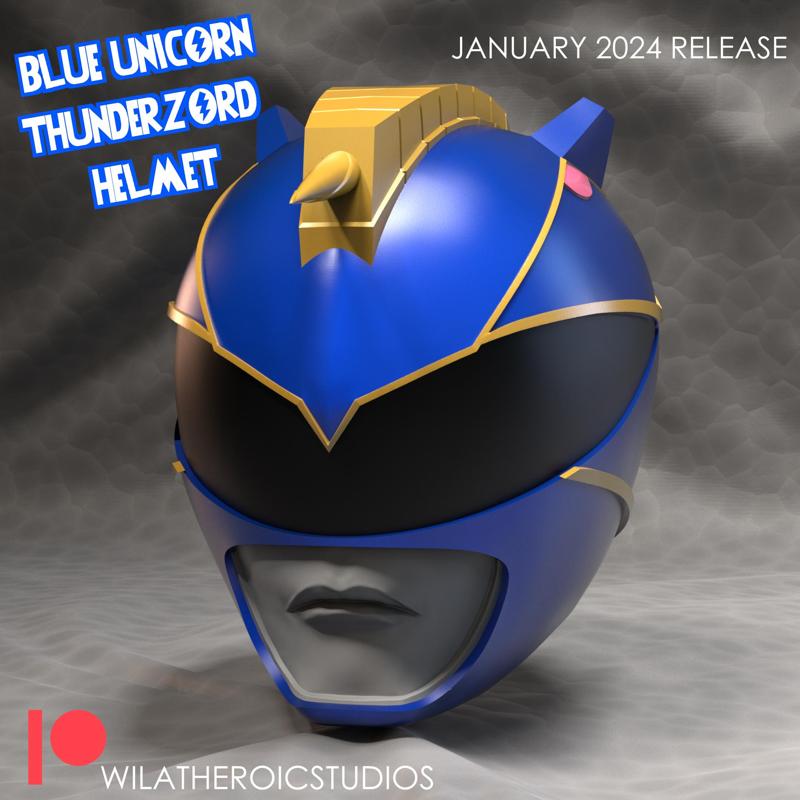 Blue Unicorn Thunderzord Helmet