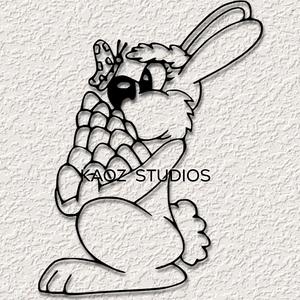 Easter Bunny wall art Easter Rabbit wall decor Holiday decoration