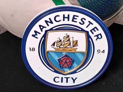 Concave Manchester City FC coaster or plaque