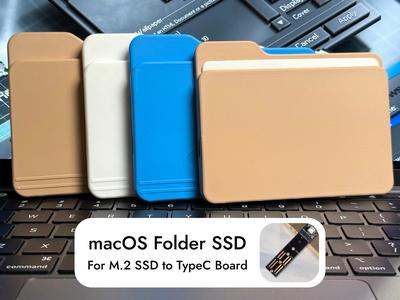 DIY macOS Folder SSD for M.2 SSD to USB-C Board.