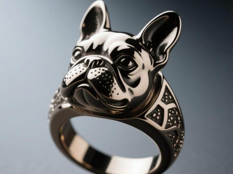 French Bulldog Ring Animal Ring