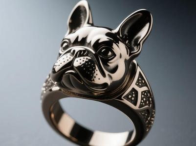 French Bulldog Ring Animal Ring