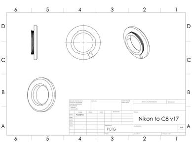 Nikon 1 to canon c8 adapter
