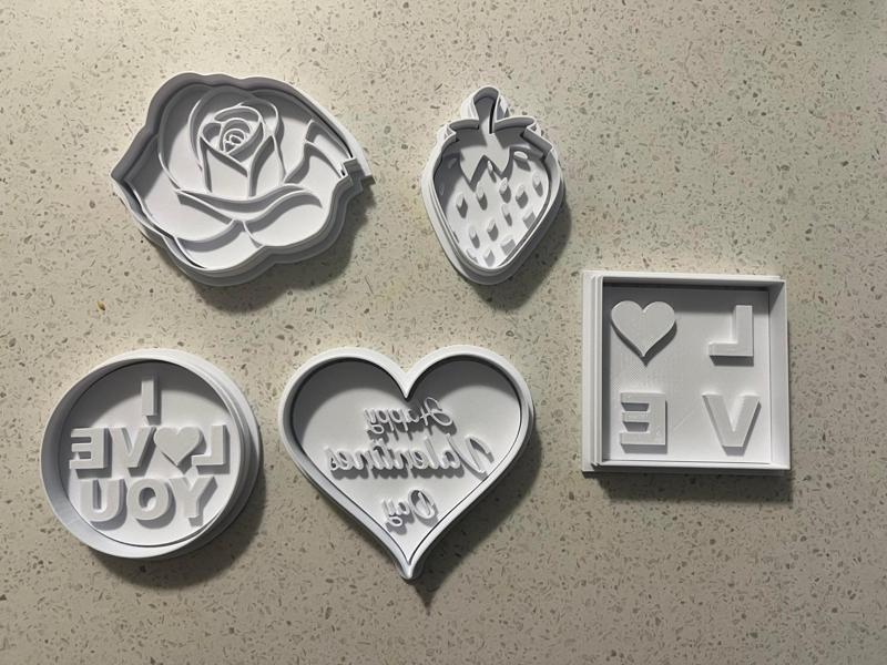 Valentines day cookie cutters and stamps