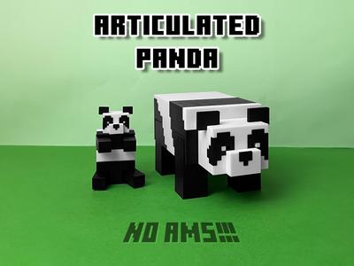 Minecraft Panda, Articulated, No AMS, No Glue