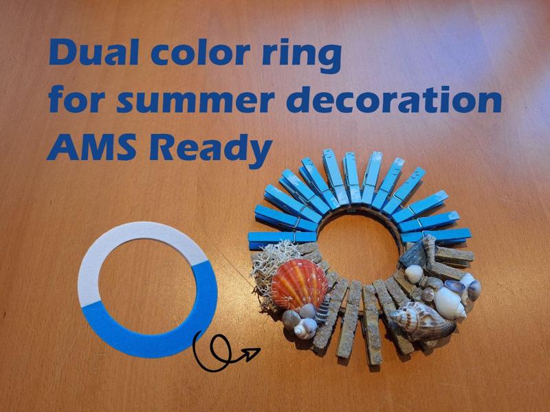 Dual color ring for summer decoration