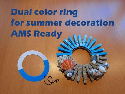Dual color ring for summer decoration
