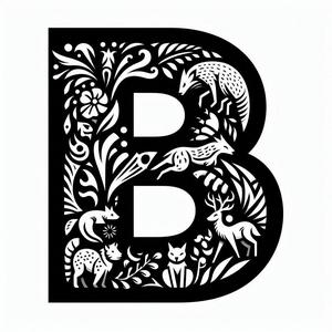 Crazy alphabet: Letter B
