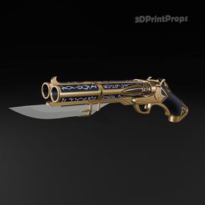 The Huntsman - cosplay gun from Solo Leveling: Arise. 