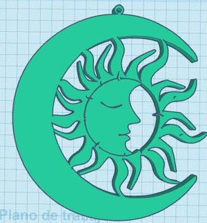 llavero sol y luna