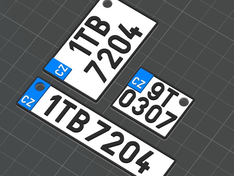 Car Motorcycle licence plate EU