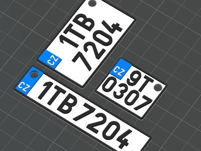 Car Motorcycle licence plate EU