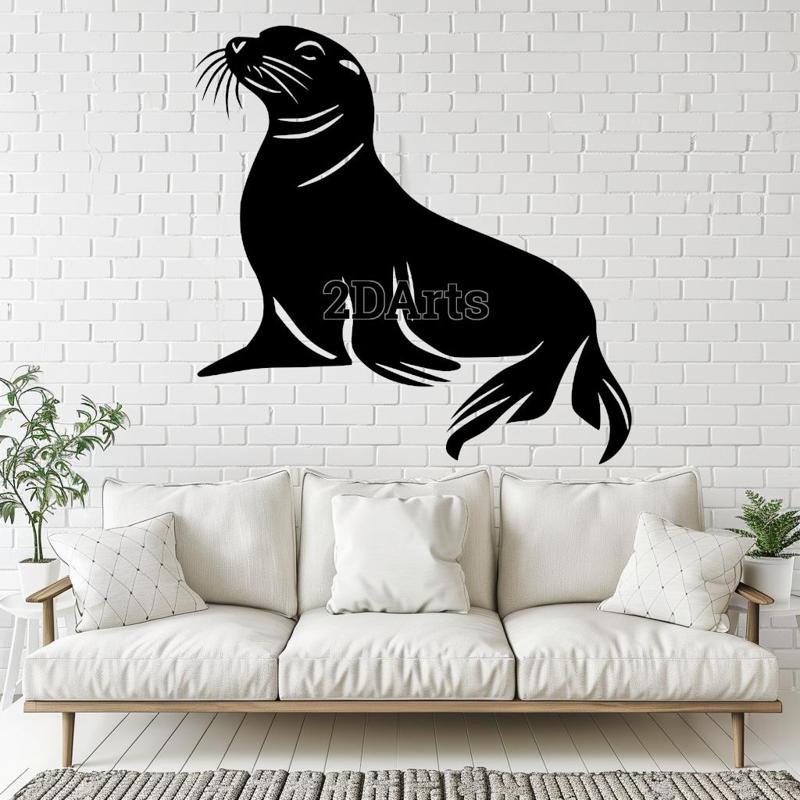 Seal 2D Wall Art/Window Art - Digital STL & SVG File